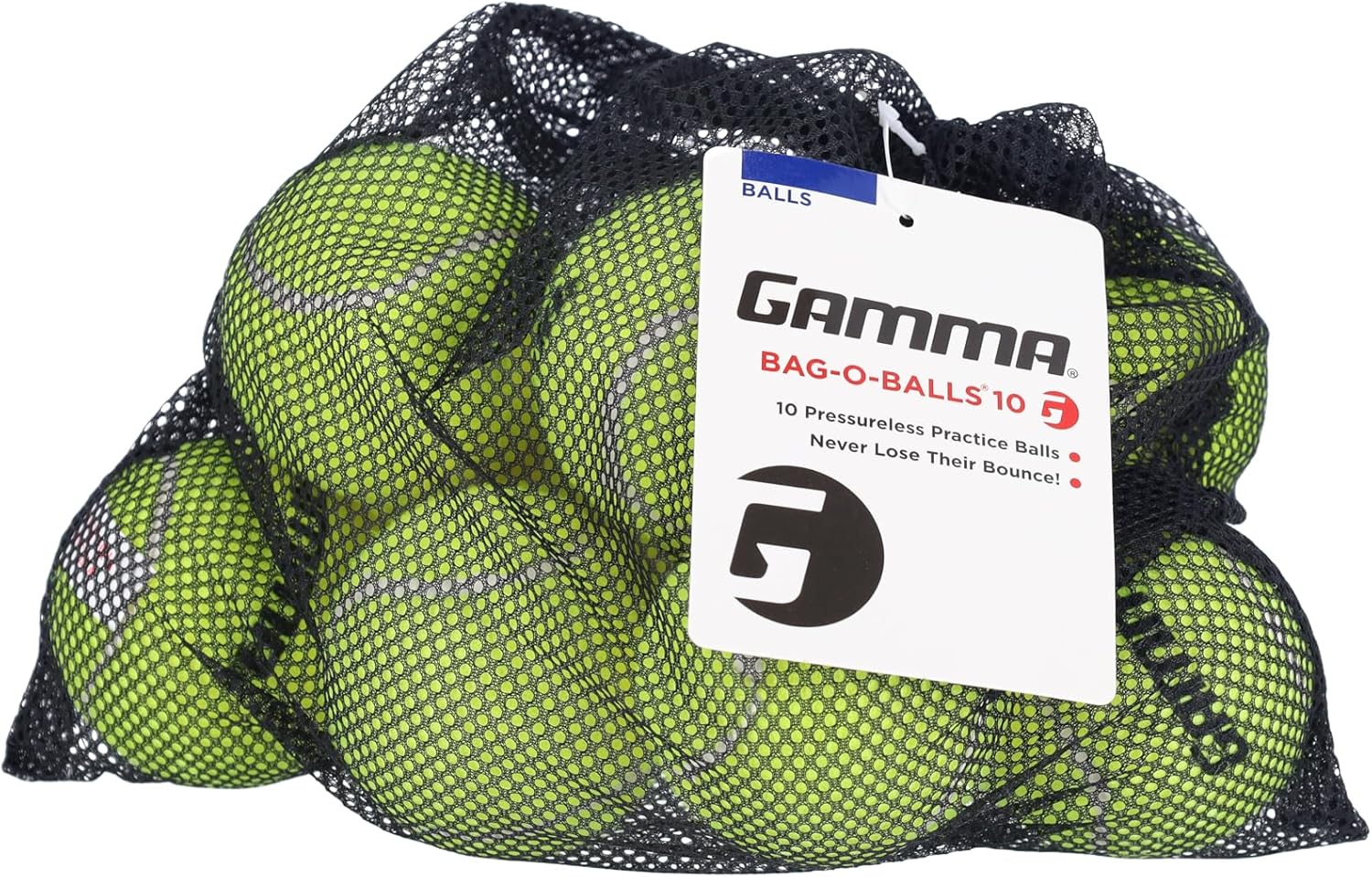 Gamma pressureless practice tennis balls with mesh bag