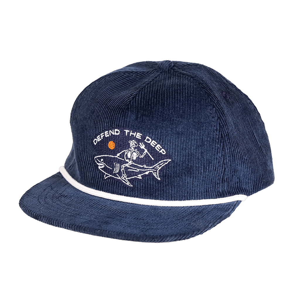 Defend the Deep Reaper Hemp Corduroy Strapback | Blue