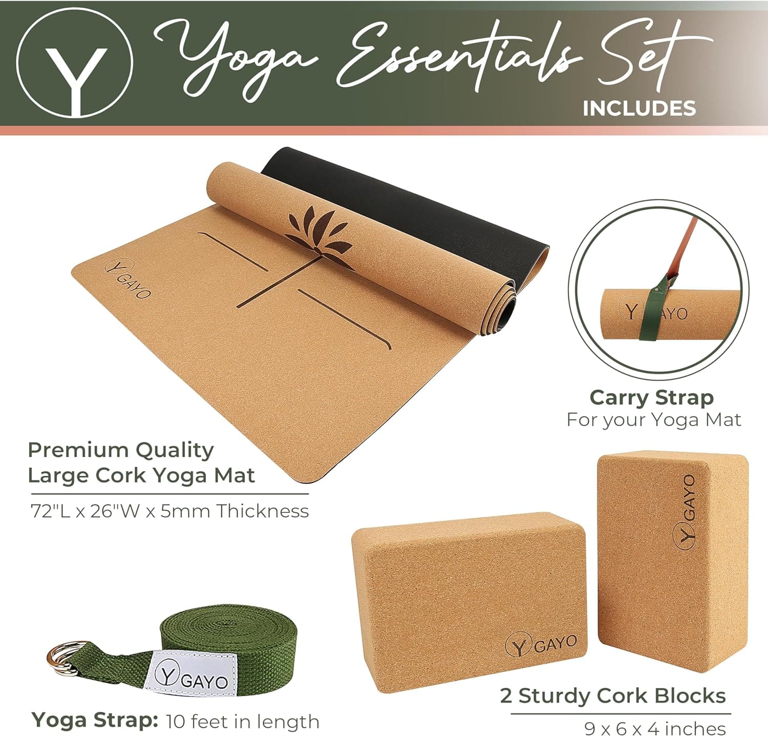 Non Toxic Cork Yoga Starter For Beginners