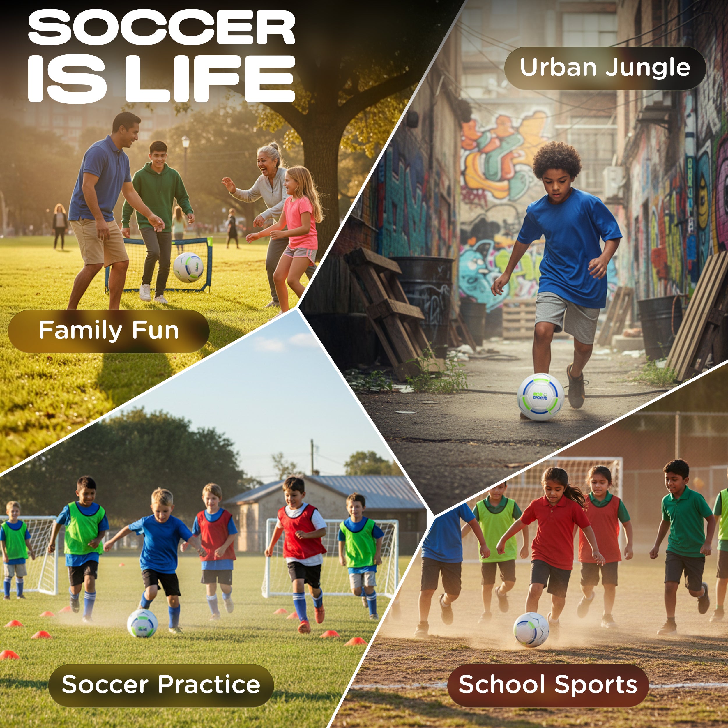 Soccer Ball - Size 3 Kids Soccer Ball
