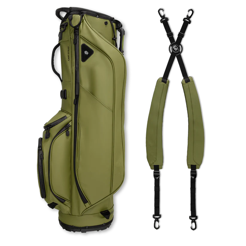 Golf Stand Bag - Dual Carry Straps Vegan Leather Bag