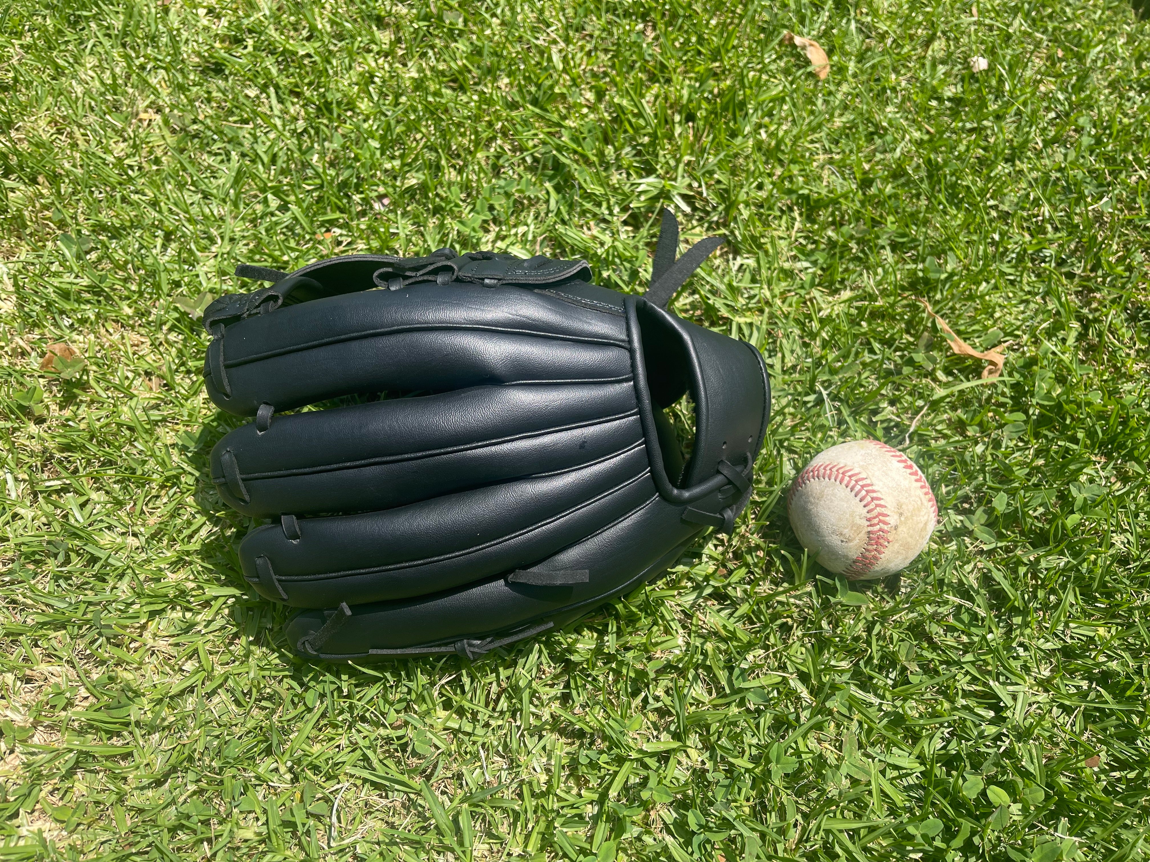 Baseball ball sales and glove