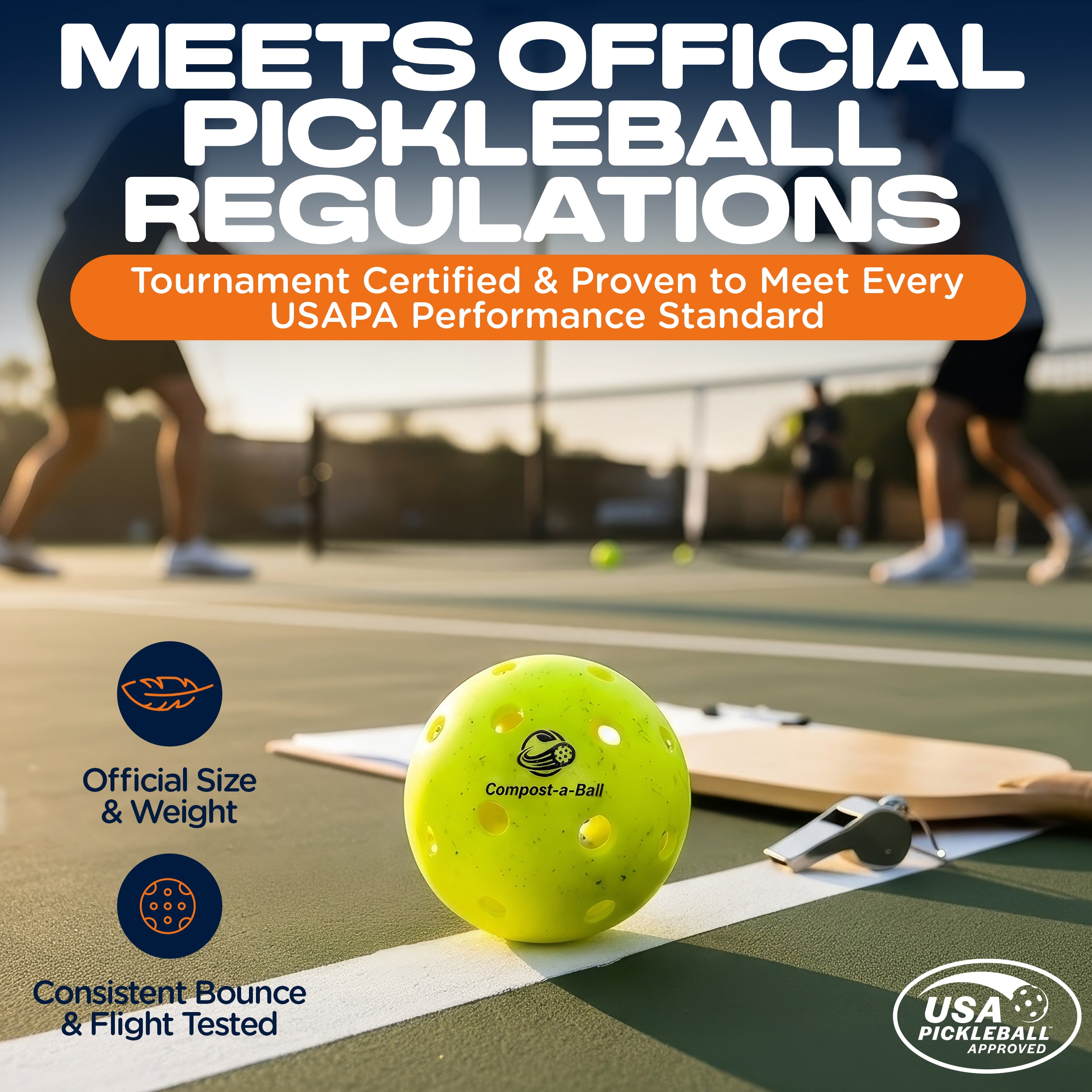 USAPA Biodegradable Pickleballs | Plastic Free Pickleballs