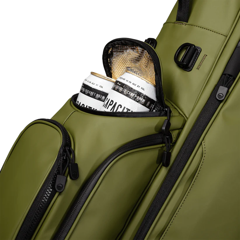 Golf Stand Bag - Dual Carry Straps Vegan Leather Bag