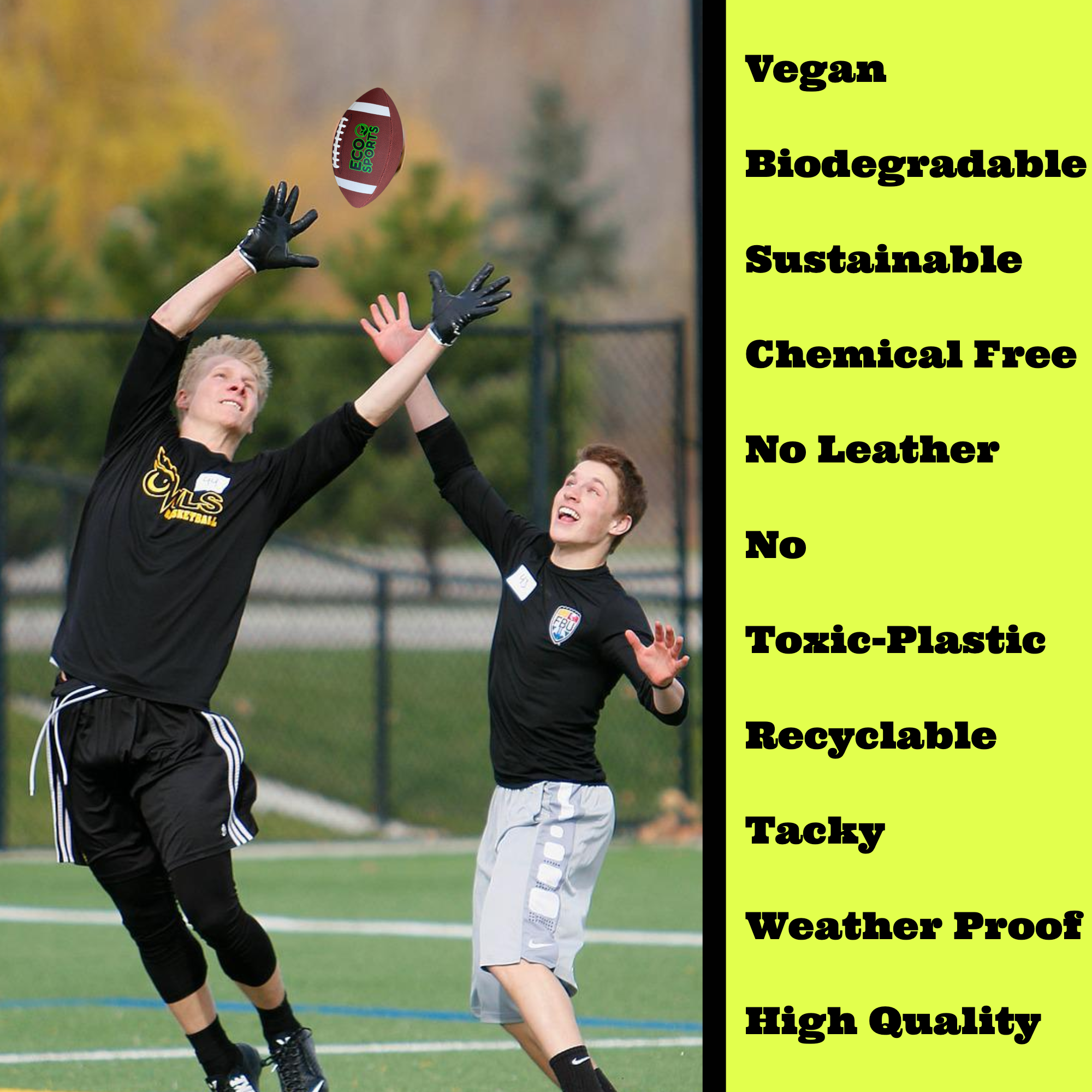 Vegan Intermediate/Youth Size Football Balls Size 7 Ages 12-14